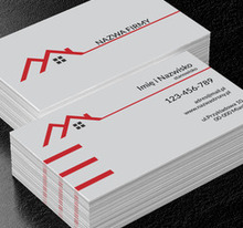 Piękno czerwonego designu, Budownictwo, Firma budowlana - Wizytówki Netprint
