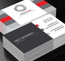 Klasa: szarość, czerń i czerwień, Telekomunikacja i Internet, Grafik komputerowy - Wizytówki Netprint