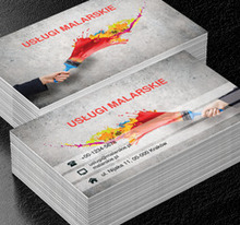 Kolorowa farba na betonie, Budownictwo, Usługi malarskie - Wizytówki Netprint