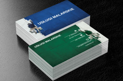 Kolorowe usługi malarskie, Budownictwo, Usługi malarskie - Wizytówki Netprint