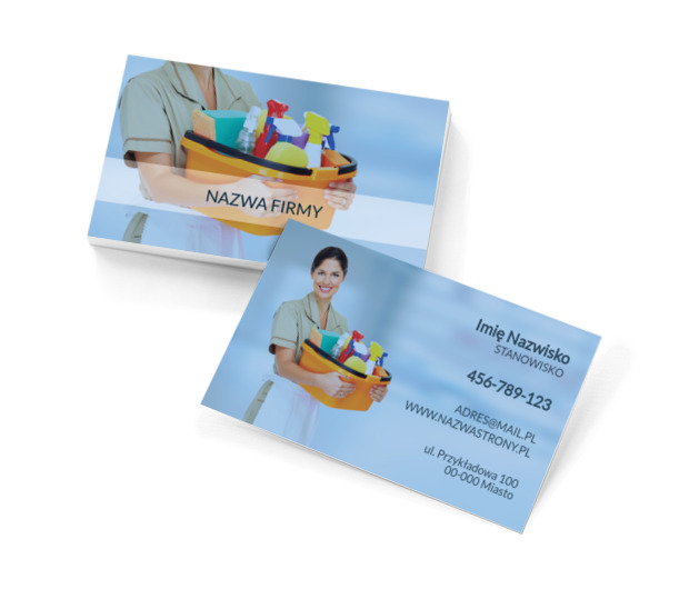 Porządek musi być !!!, Usługi domowe, Firma sprzątająca - Wizytówki Netprint szablony online