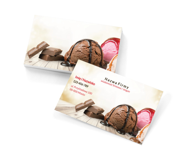 Słodkości, pyszności – delicje dla Ciebie i dla mnie., Gastronomia, Cukiernia - Wizytówki Netprint szablony online