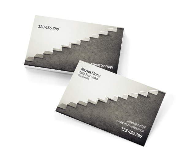 Podążając w stronę wymarzonego celu , Budownictwo, Schody - Wizytówki Netprint szablony online