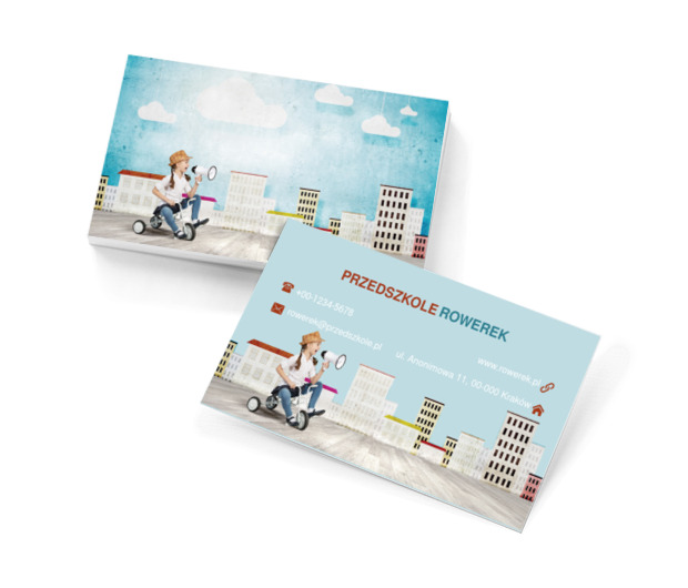 Wielkomiejskie przedszkole, Edukacja, Przedszkole - Wizytówki Netprint szablony online