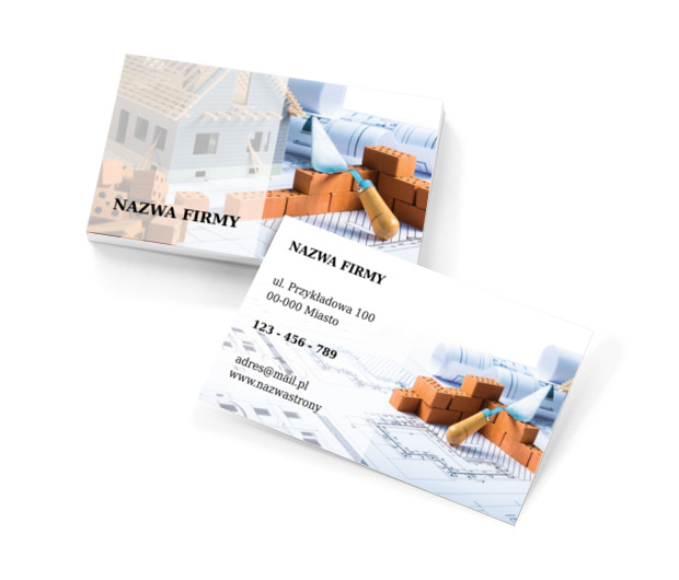 Cegiełka do Twojego sukcesu , Budownictwo, Skład budowlany - Wizytówki Netprint szablony online