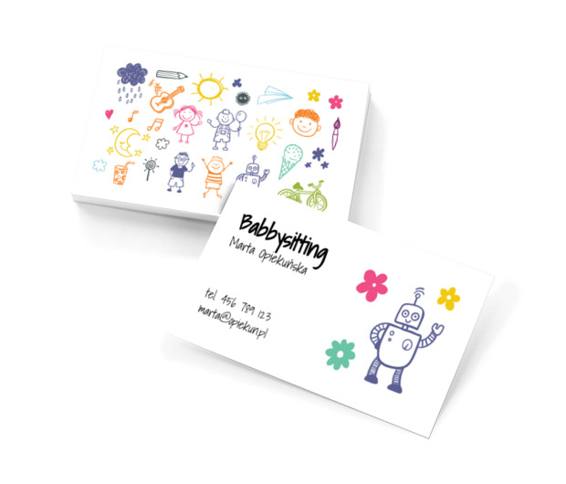 W kolorach dziecięcego świata , Edukacja, Przedszkole - Wizytówki Netprint szablony online