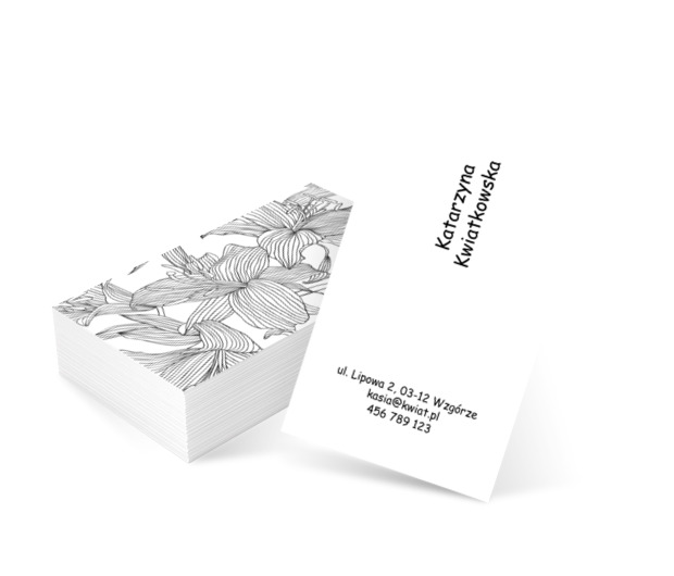  Florystyczny monochromatyzm , Motywy, Roślinne - Wizytówki Netprint szablony online