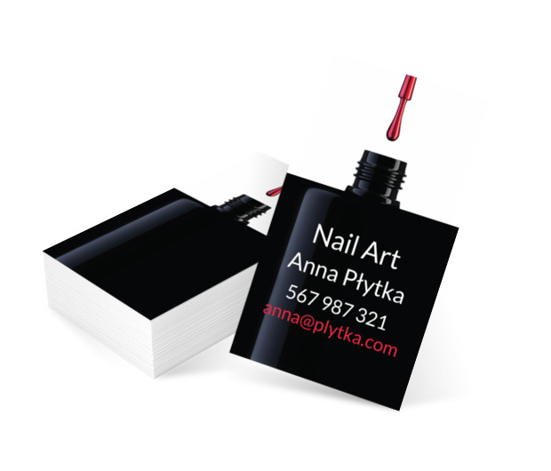 Wszystko w magicznej czerni, Zdrowie i uroda, Wizaż - Wizytówki Netprint szablony online