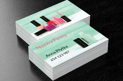 W tęczy lakierowanych kolorów, Zdrowie i uroda, Salon kosmetyczny - Wizytówki Netprint