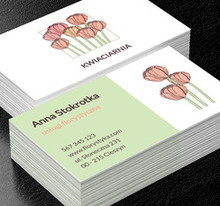 Kwiatki, bratki i... florystyczna wizytówka, Środowisko i Przyroda, Kwiaciarnia - Wizytówki Netprint