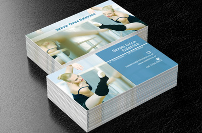 Baletnica na sali gimnastycznej, Edukacja, Szkoła tańca - Wizytówki Netprint