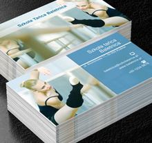 Baletnica na sali gimnastycznej, Edukacja, Szkoła tańca - Wizytówki Netprint