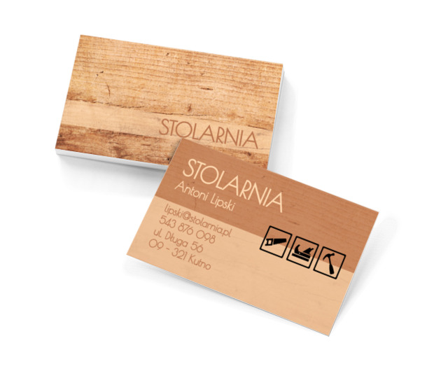 Po nitce do kłębka, po desce do stolarza, Budownictwo, Remont i Wykończenia - Wizytówki Netprint szablony online