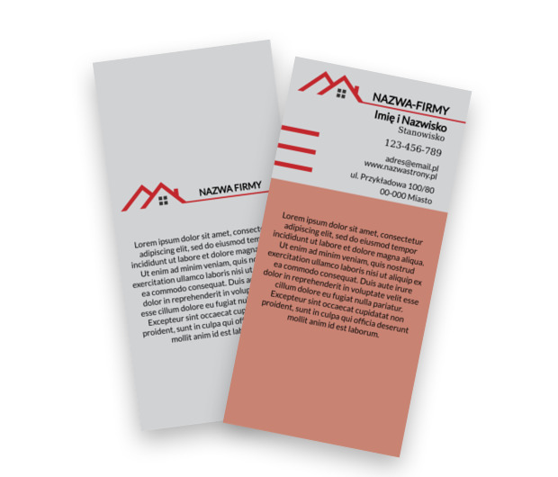 Klasyczne połączenie, nowoczesne uszczuplenie, Budownictwo, Firma budowlana - Ulotki Netprint szablony online