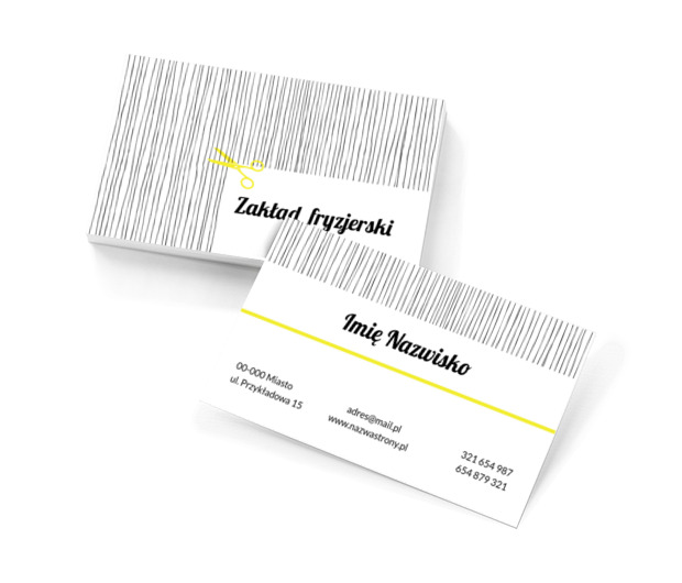 Kreskowane, poobcinane, Zdrowie i uroda, Salon fryzjerski - Wizytówki Netprint szablony online