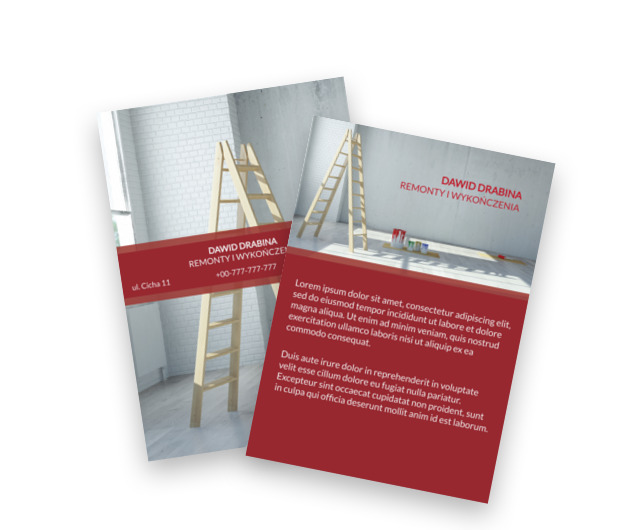 Klasyczna dawka pionowości, Budownictwo, Remont Wykończenia - Ulotki Netprint szablony online