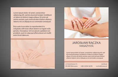 Niecodzienna praktyczność , Medycyna, Masażysta - Ulotki Netprint