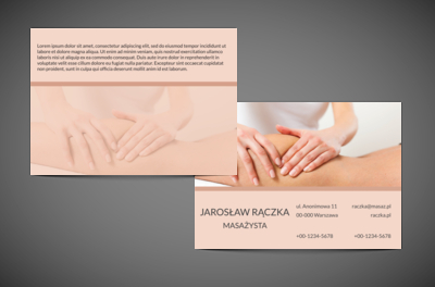 Dystyngowana delikatność, Medycyna, Masażysta - Ulotki Netprint