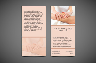 Z miłości do ludzkości, Medycyna, Masażysta - Ulotki Netprint