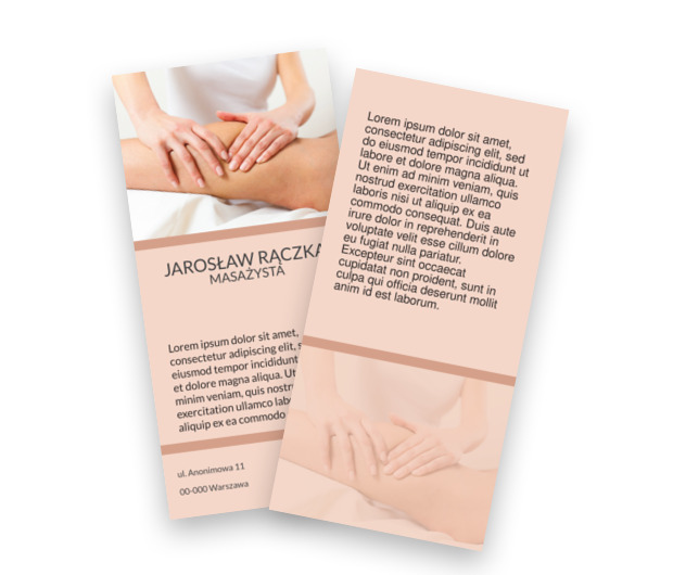 Z miłości do ludzkości, Medycyna, Masażysta - Ulotki Netprint szablony online