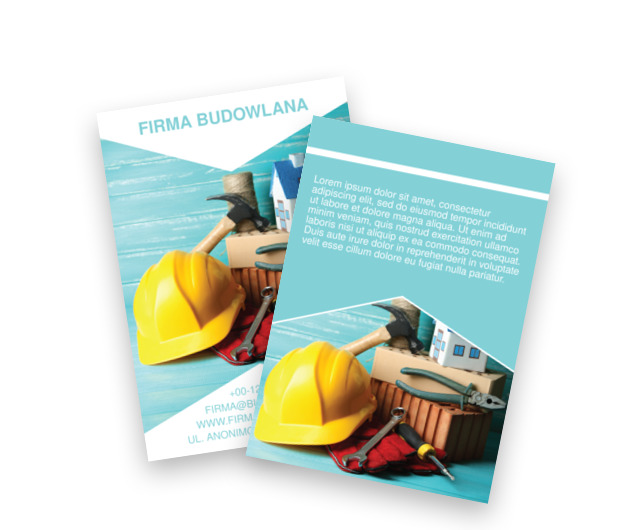 By stworzyć coś z niczego, Budownictwo, Firma budowlana - Ulotki Netprint szablony online