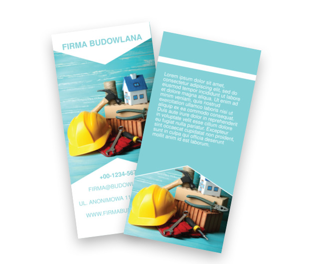 By stworzyć coś z niczego DL, Budownictwo, Firma budowlana - Ulotki Netprint szablony online