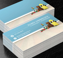 Zabawki na białym tle, Edukacja, Żłobek - Wizytówki Netprint