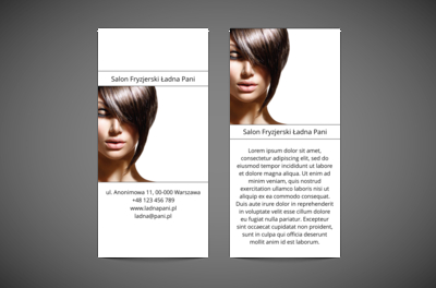 Świat bez wad. Ulotka., Zdrowie i Uroda, Salon Fryzjerski - Ulotki Netprint