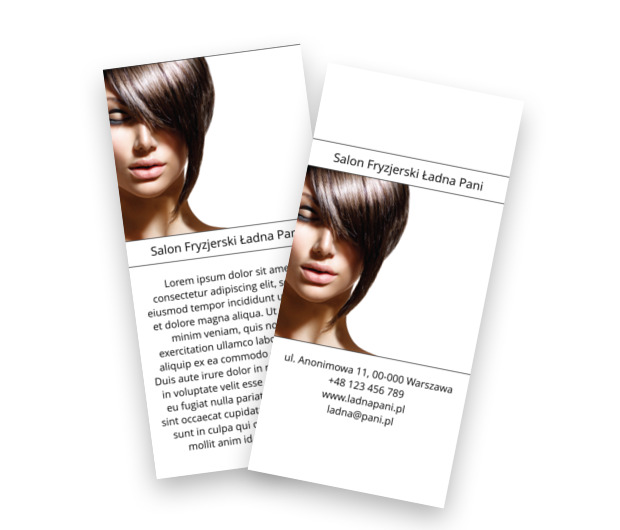 Świat bez wad. Ulotka., Zdrowie i Uroda, Salon Fryzjerski - Ulotki Netprint szablony online