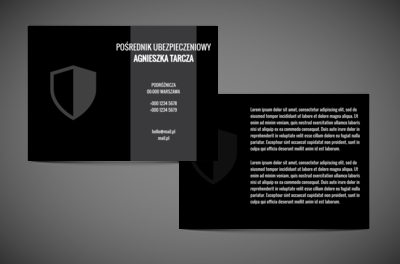 Czarno-szara odznaka, Finanse Ubezpieczenia, Pośrednik ubezpieczeniowy - Ulotki Netprint