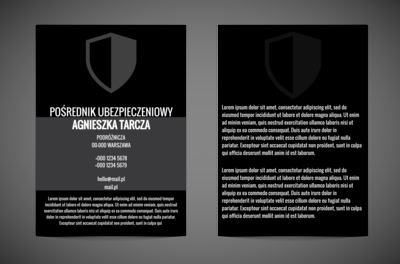 W monochromatycznej nucie, Finanse Ubezpieczenia, Pośrednik ubezpieczeniowy - Ulotki Netprint