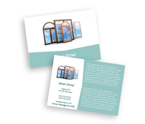 Czas zapukać do właściwych drzwi, Budownictwo, Okna Drzwi - Ulotki Netprint szablony online