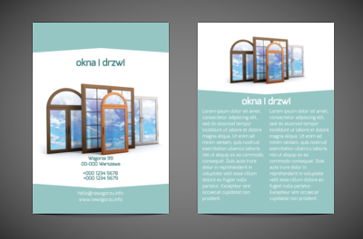 Kilka metrów szczęścia, Budownictwo, Okna Drzwi - Ulotki Netprint