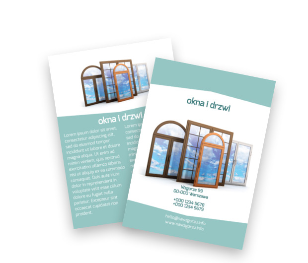 Kilka metrów szczęścia, Budownictwo, Okna Drzwi - Ulotki Netprint szablony online