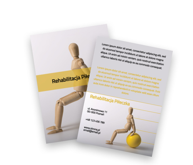Jaka postawa? Prosta!, Medycyna, Rehabilitacja - Ulotki Netprint szablony online