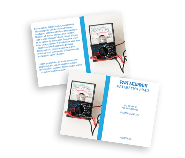 Odpowiednie wskaźniki, Budownictwo, Elektryk - Ulotki Netprint szablony online