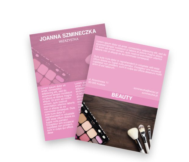 Iść w stronę piękna…, Zdrowie i Uroda, Wizaż - Ulotki Netprint szablony online