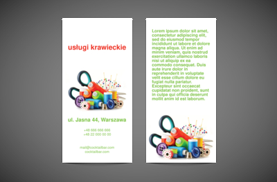 Od nitki do kłębka…, Usługi domowe, Usługi krawieckie - Ulotki Netprint