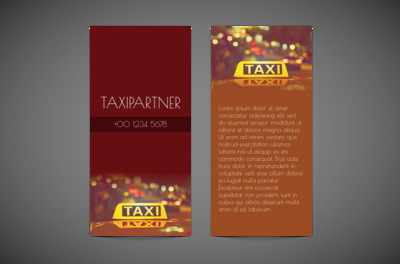 Kręcące się koła samochodu, Transport, Taxi - Ulotki Netprint