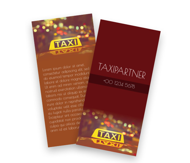 Kręcące się koła samochodu, Transport, Taxi - Ulotki Netprint szablony online