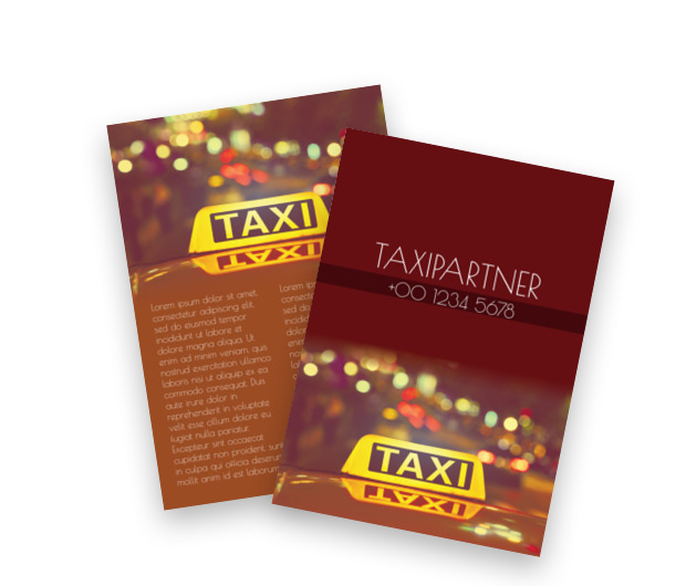 Ucieczka przed konkurencją, Transport, Taxi - Ulotki Netprint szablony online