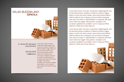 Na-murowana ulotka, Budownictwo, Skład budowlany - Ulotki Netprint