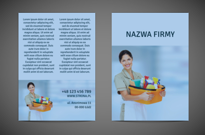 Porządnie wykonana robota, Usługi domowe, Firma Sprzątajaca - Ulotki Netprint