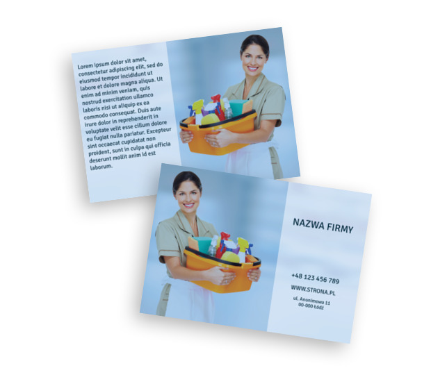 Doskonalenie czystości, Usługi domowe, Firma Sprzątajaca - Ulotki Netprint szablony online