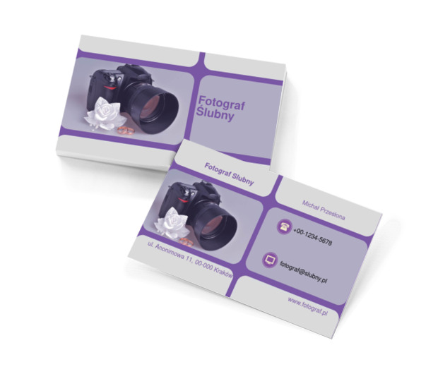 Delikatne kolory, Fotografia, Fotograf ślubny - Wizytówki Netprint szablony online