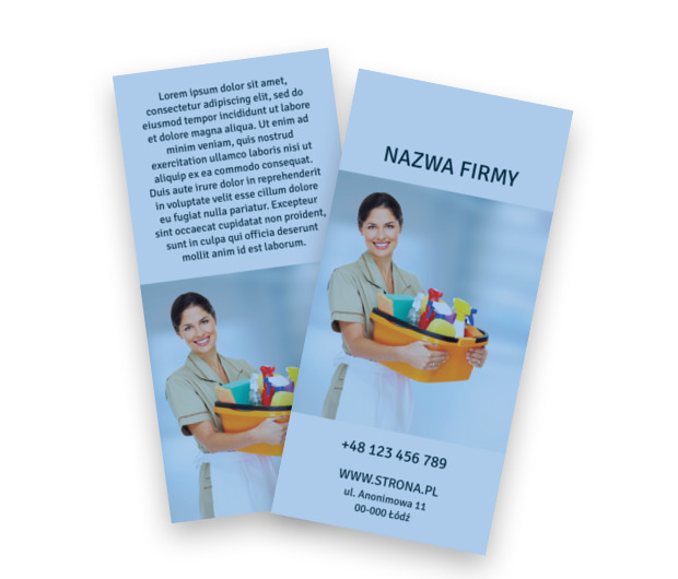 Przez świat pełen czystości..., Usługi domowe, Firma Sprzątajaca - Ulotki Netprint szablony online