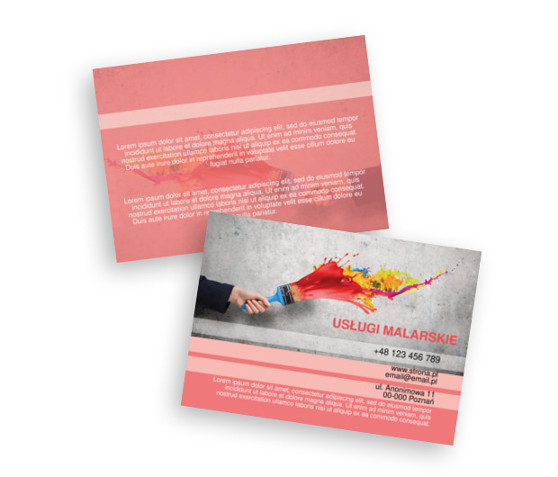 W dodatku kolory tęczy, Budownictwo, Usługi malarskie - Ulotki Netprint szablony online