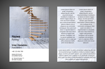 Krok do sukcesu zawodowego , Budownictwo, Schody - Ulotki Netprint