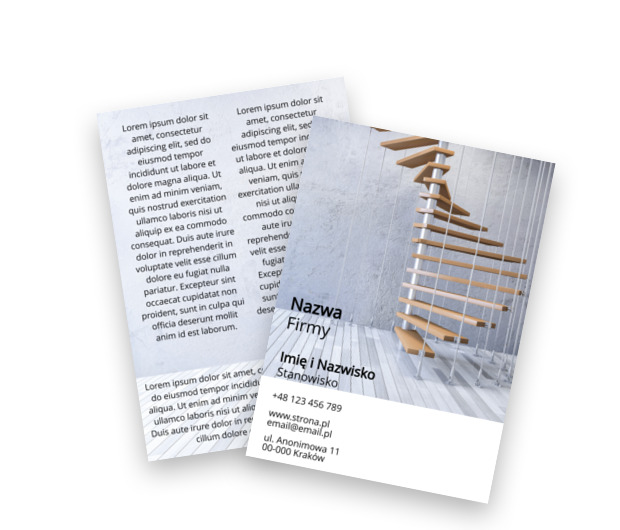Krok do sukcesu zawodowego , Budownictwo, Schody - Ulotki Netprint szablony online