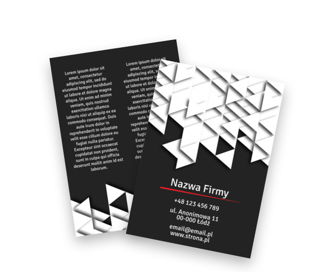 Geometryczna czerń i biel, Motywy, Uniwersalne - Ulotki Netprint szablony online